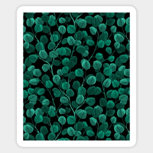 Eucalyptus on black Sticker